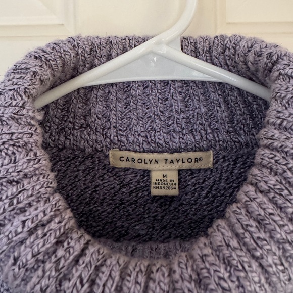 Carolyn Taylor Purple Knit Turtleneck Sweater - Picture 6 of 8